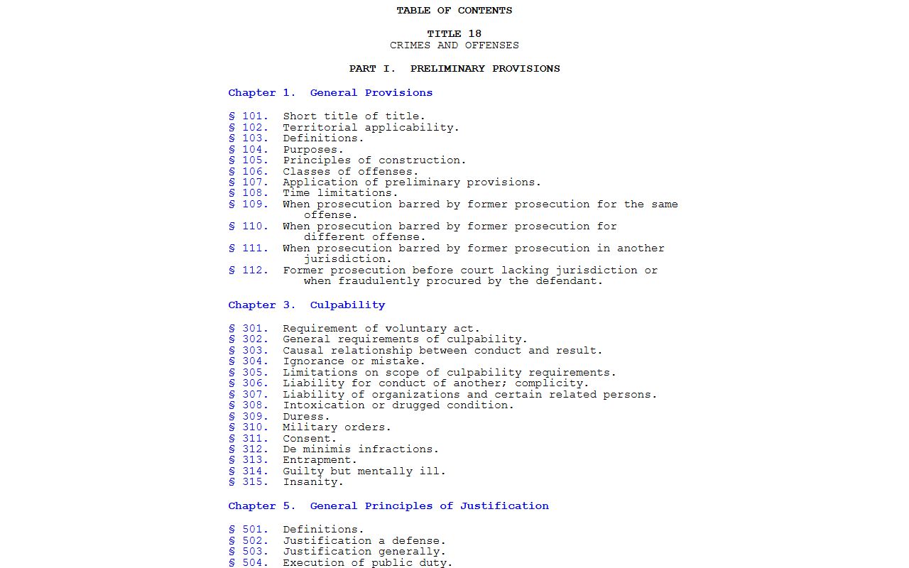 Allegheny County arrest records Pennsylvania Crimes Code Title 18 CHRIA
