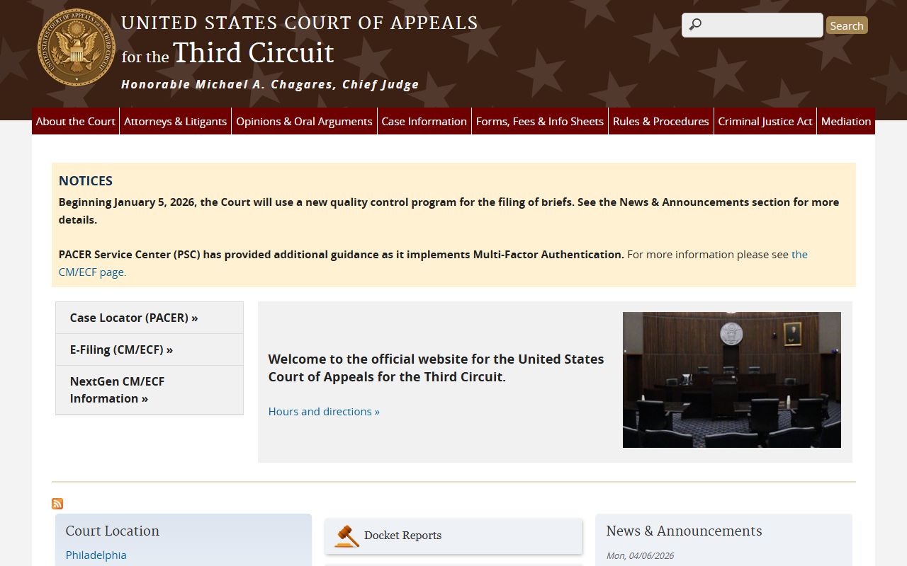 U.S. Court of Appeals Third Circuit for Allegheny County released inmates research