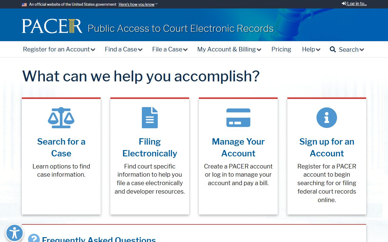 PACER federal court records access for Allegheny County released inmates research